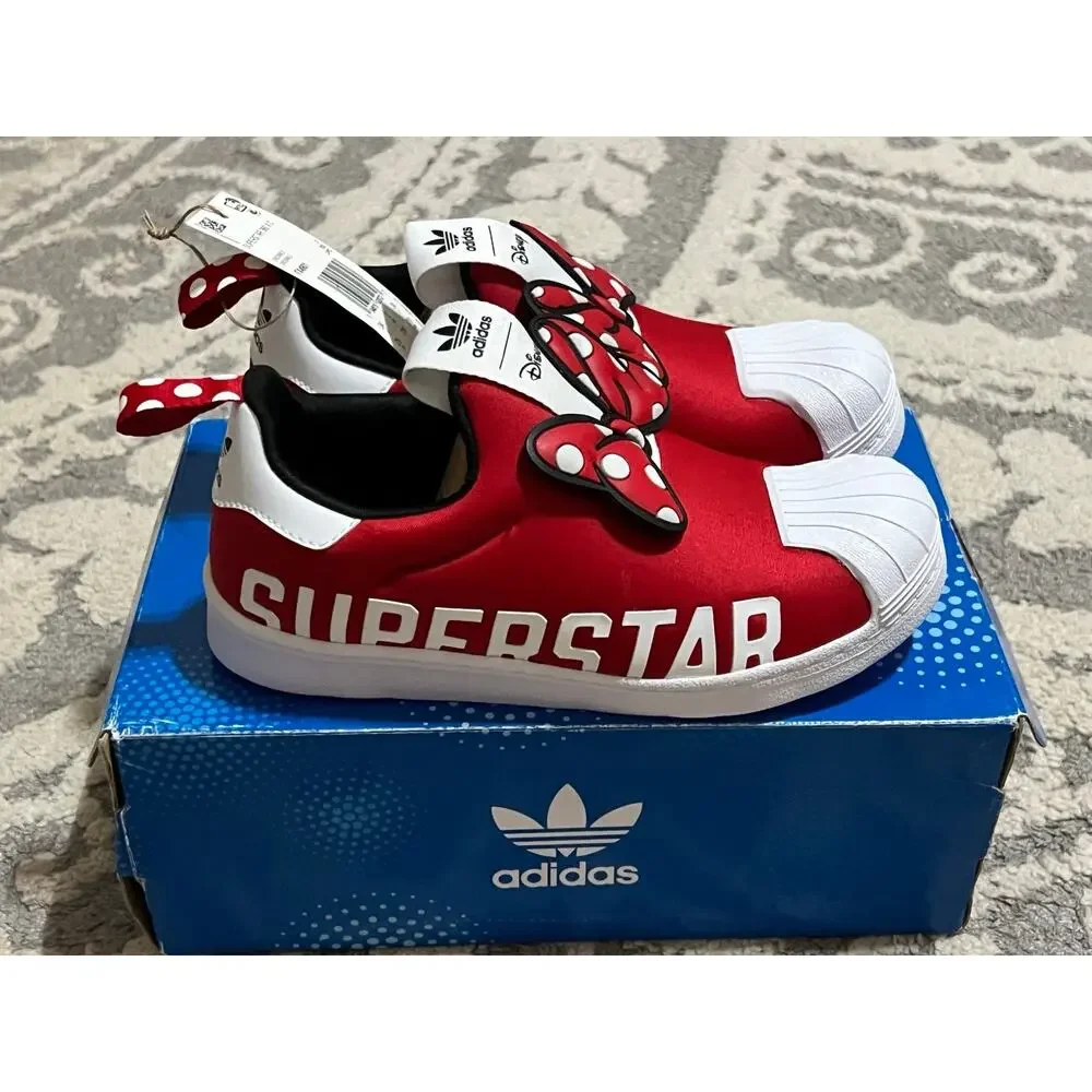 NWT❤️Adidas Originals Girls Disney Minnie Mouse Superstar 360 sz2.5